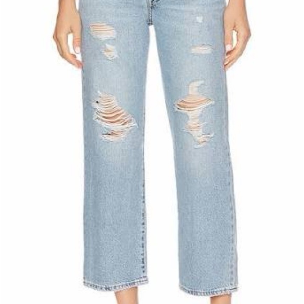 Levi’s Women’s size 25 Ribcage High Rise Straight Ankle Jeans in Hang Up Wash